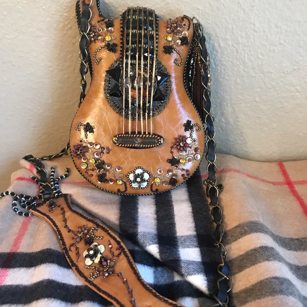 Mary Frances beaded guitar purse